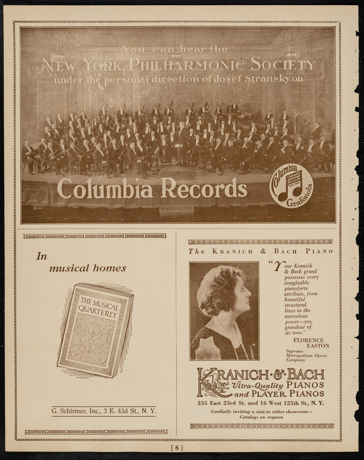 New York Philharmonic, March 24, 1922, program page 6