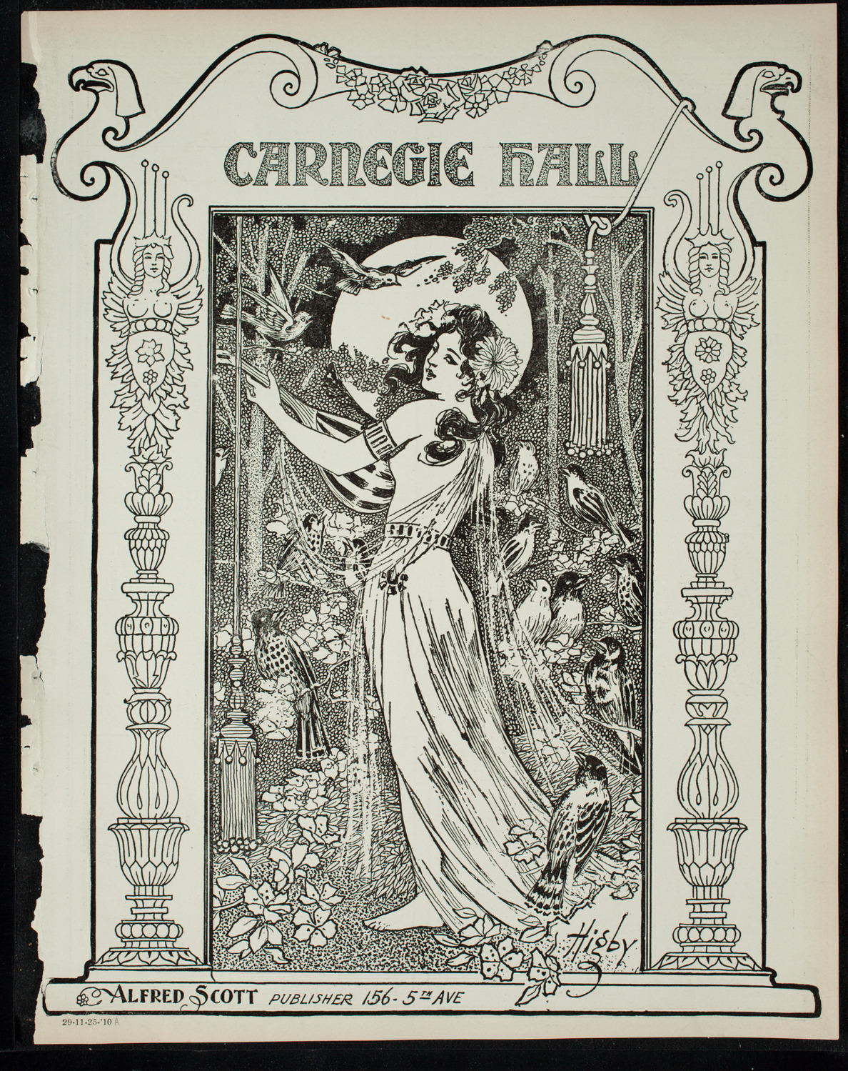 New York Philharmonic, November 25, 1910, program page 1