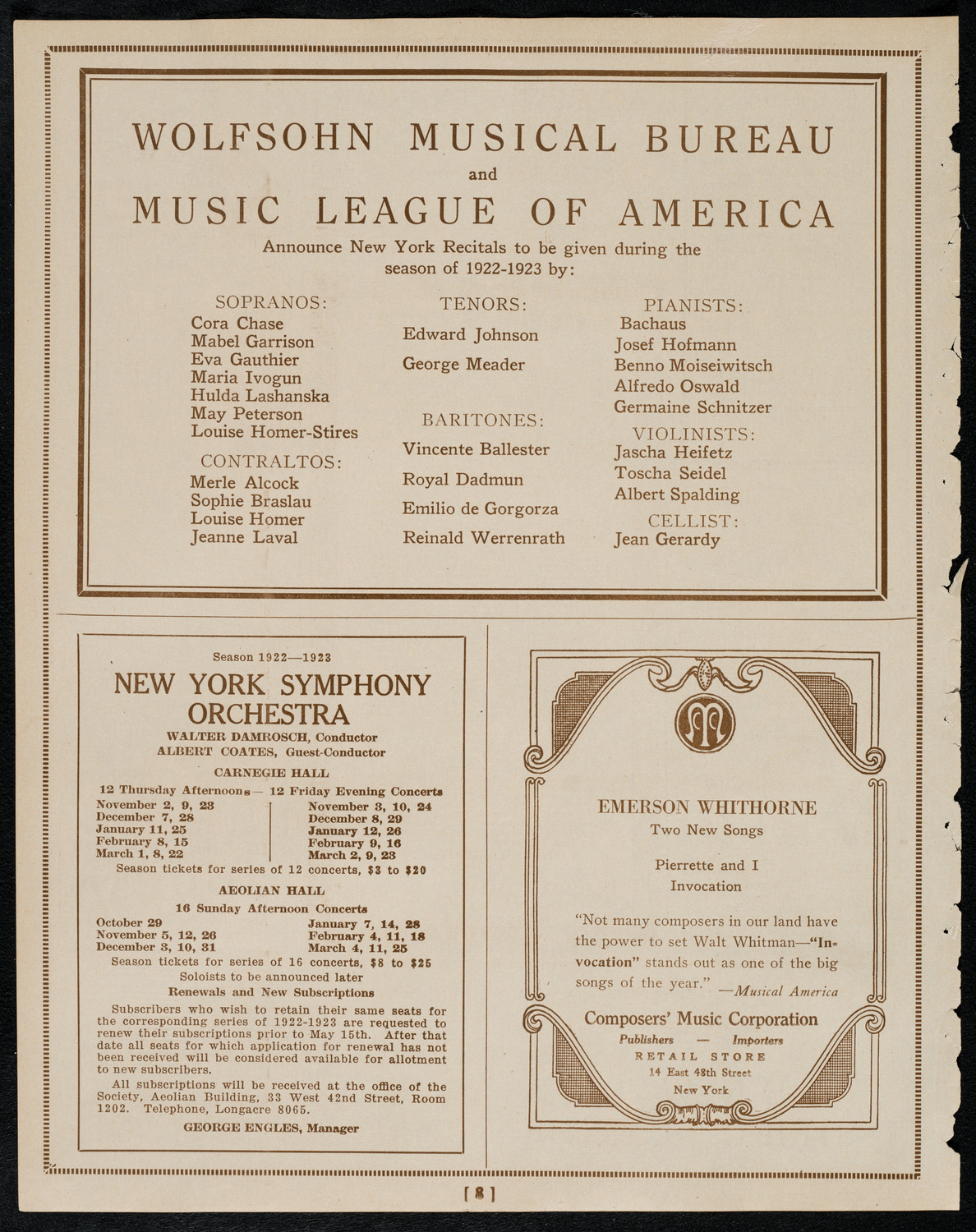 Pupils of Louise Baylis, May 6, 1922, program page 8