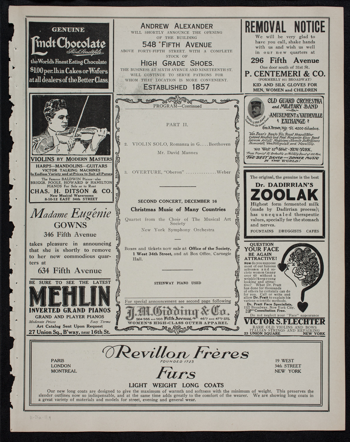 Symphony Concert for Young People, November 25, 1911, program page 7