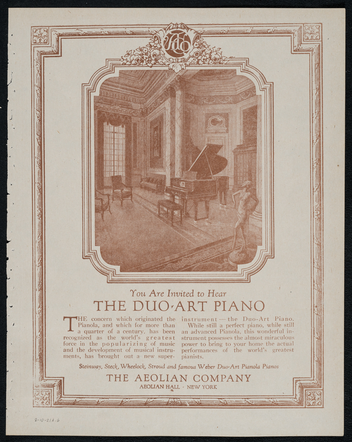 New York Symphony Orchestra, February 10, 1921, program page 11