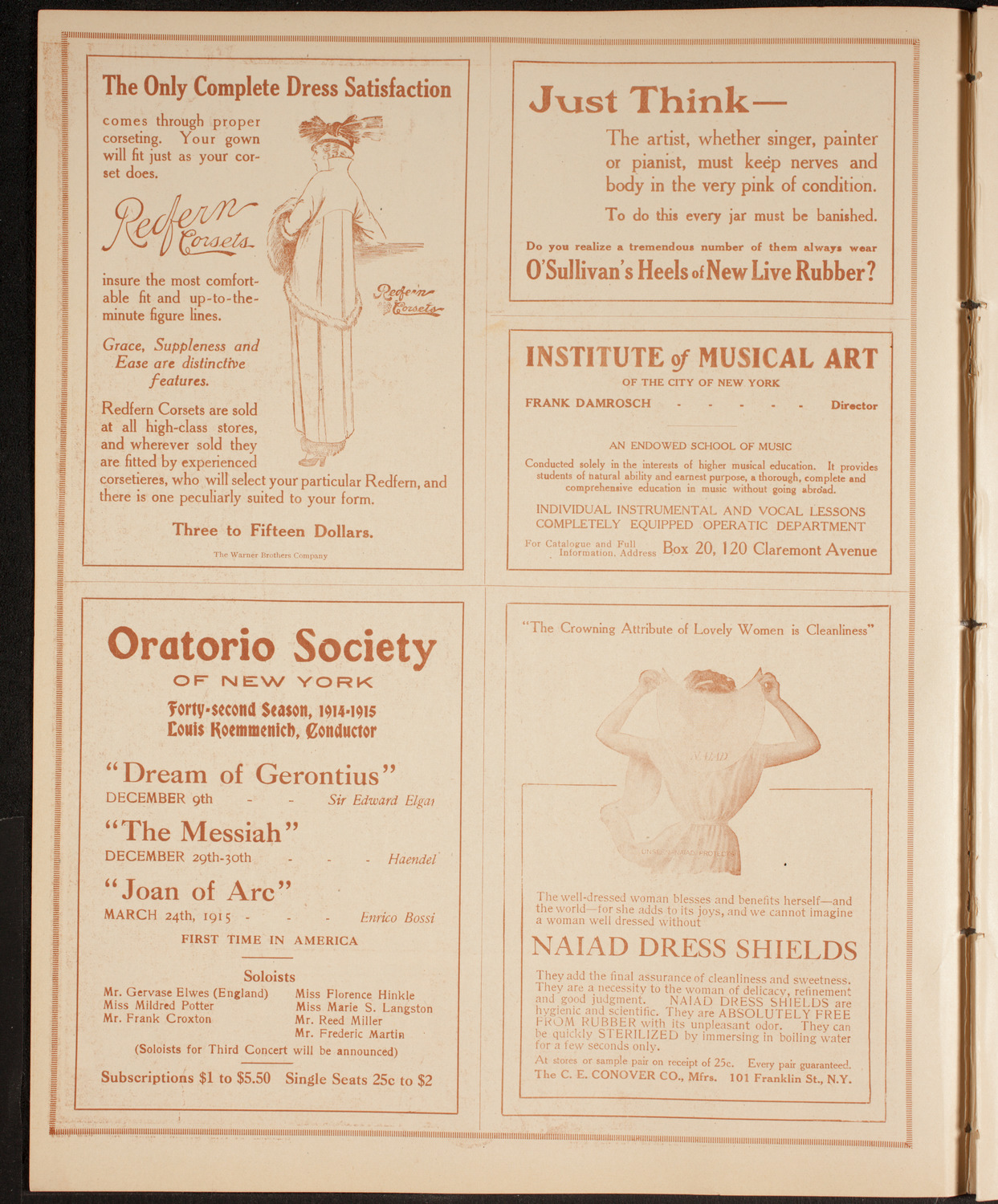 Elmendorf Lecture: Around the Mediterranean, November 15, 1914, program page 2