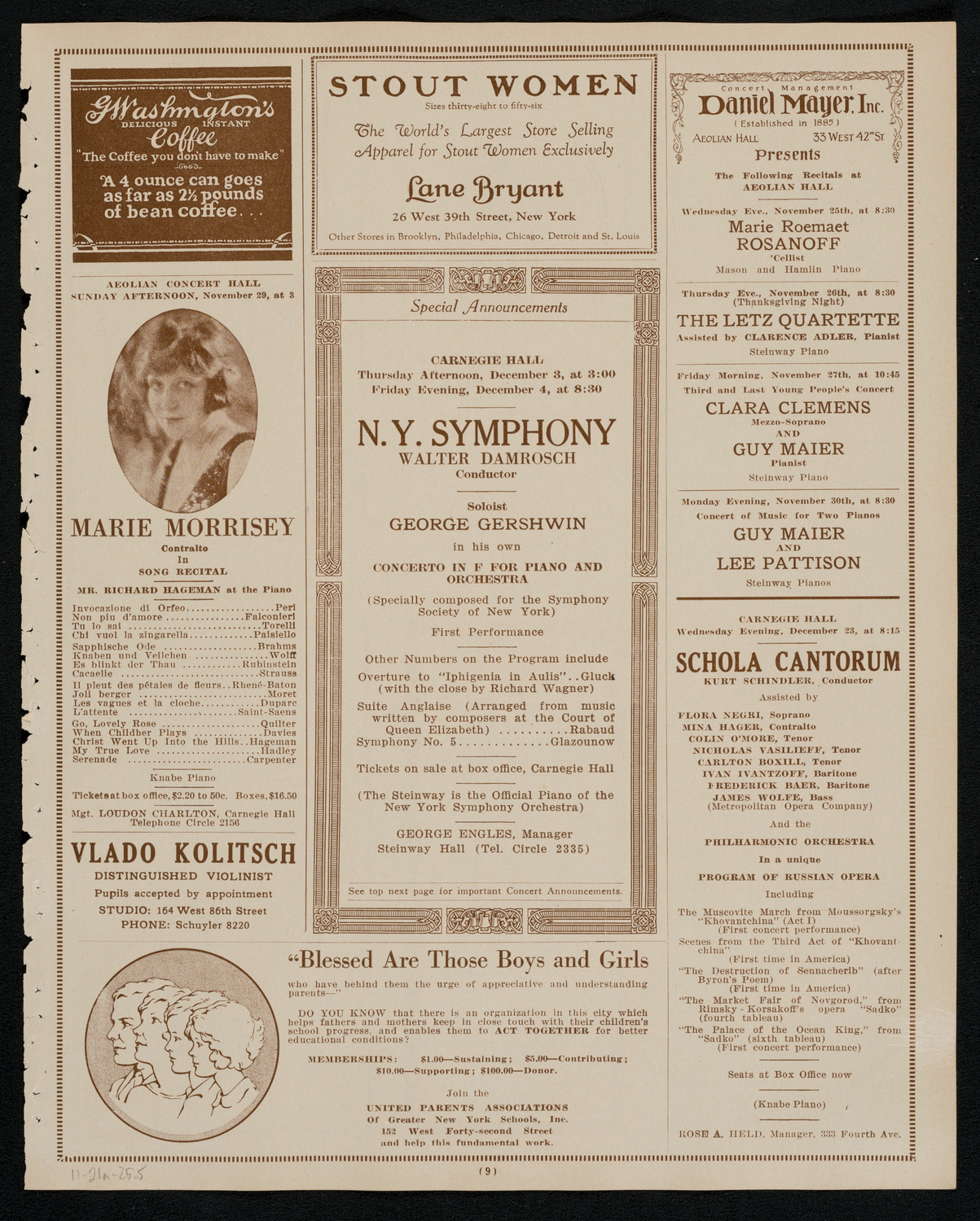 Lea Luboshutz, Violin, November 21, 1925, program page 9