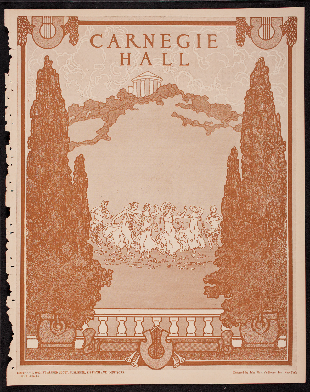 New York Philharmonic, November 12, 1916, program page 1