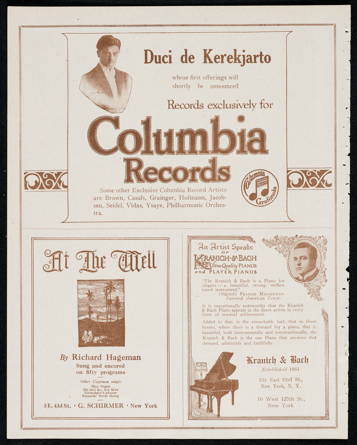 New York Philharmonic, December 4, 1920, program page 6