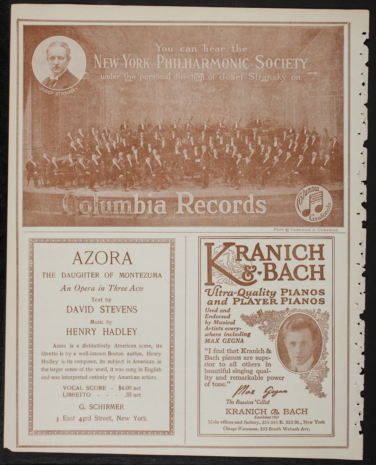 New York Philharmonic, January 26, 1918, program page 6