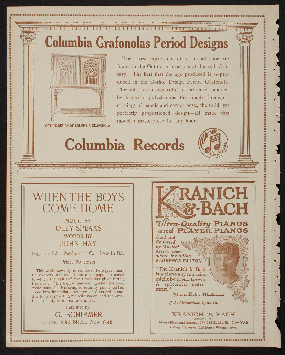 Lecture by Count Ilya Tolstoy, February 22, 1918, program page 6