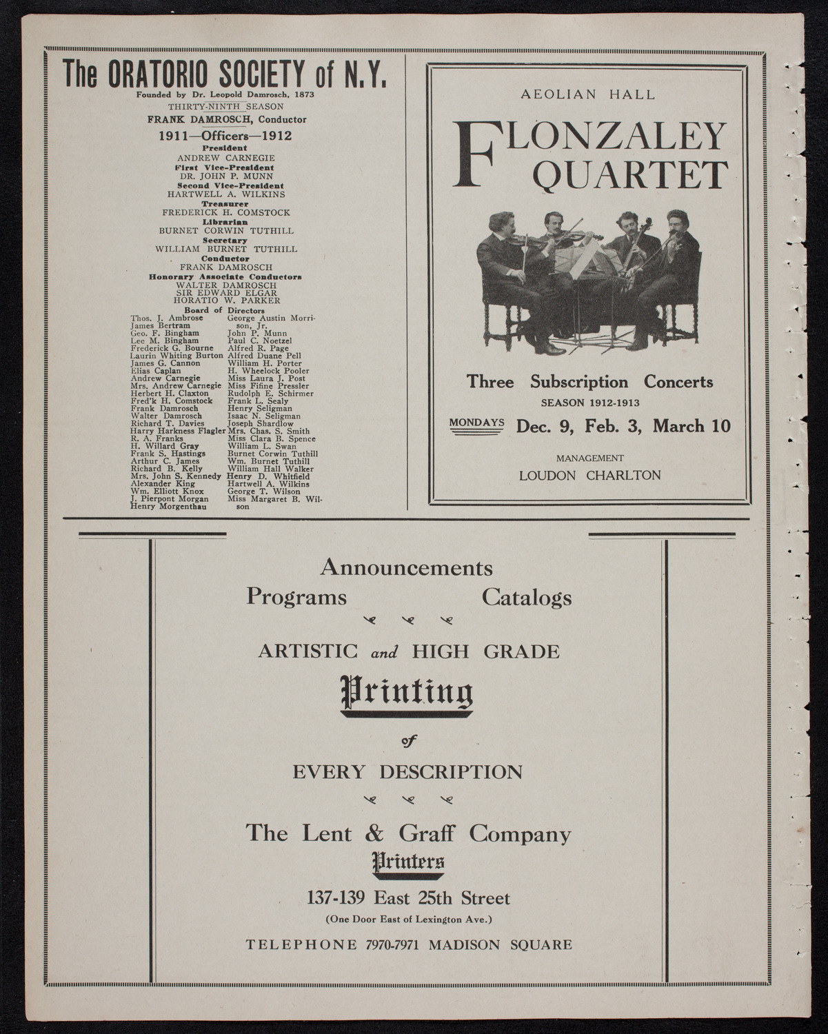 Graduation: New York College of Dentistry, June 3, 1912, program page 10