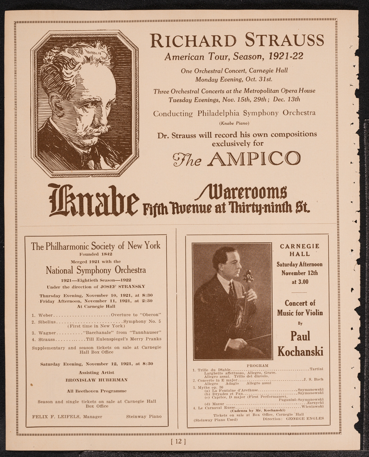 Mecca Temple of New York: Ancient Arabic Order of the Nobles of the Mystic Shrine, October 29, 1921, program page 12