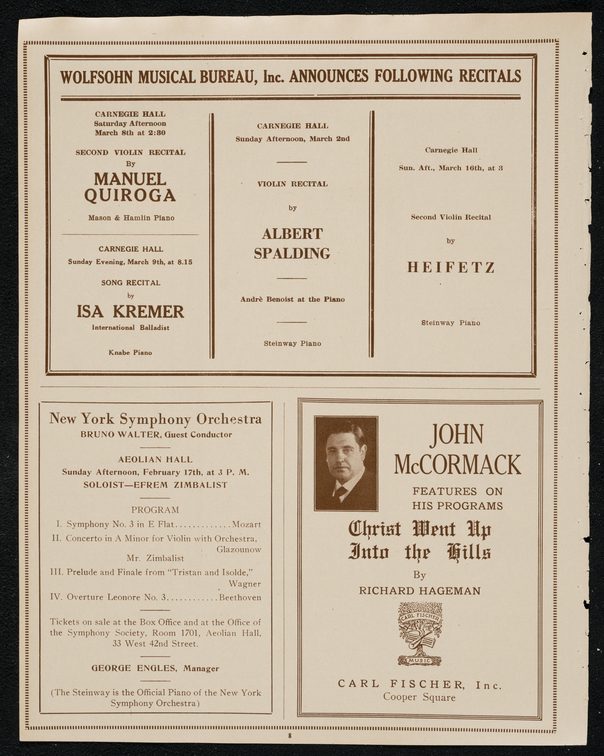 Symphony Concert for Young People, February 16, 1924, program page 8