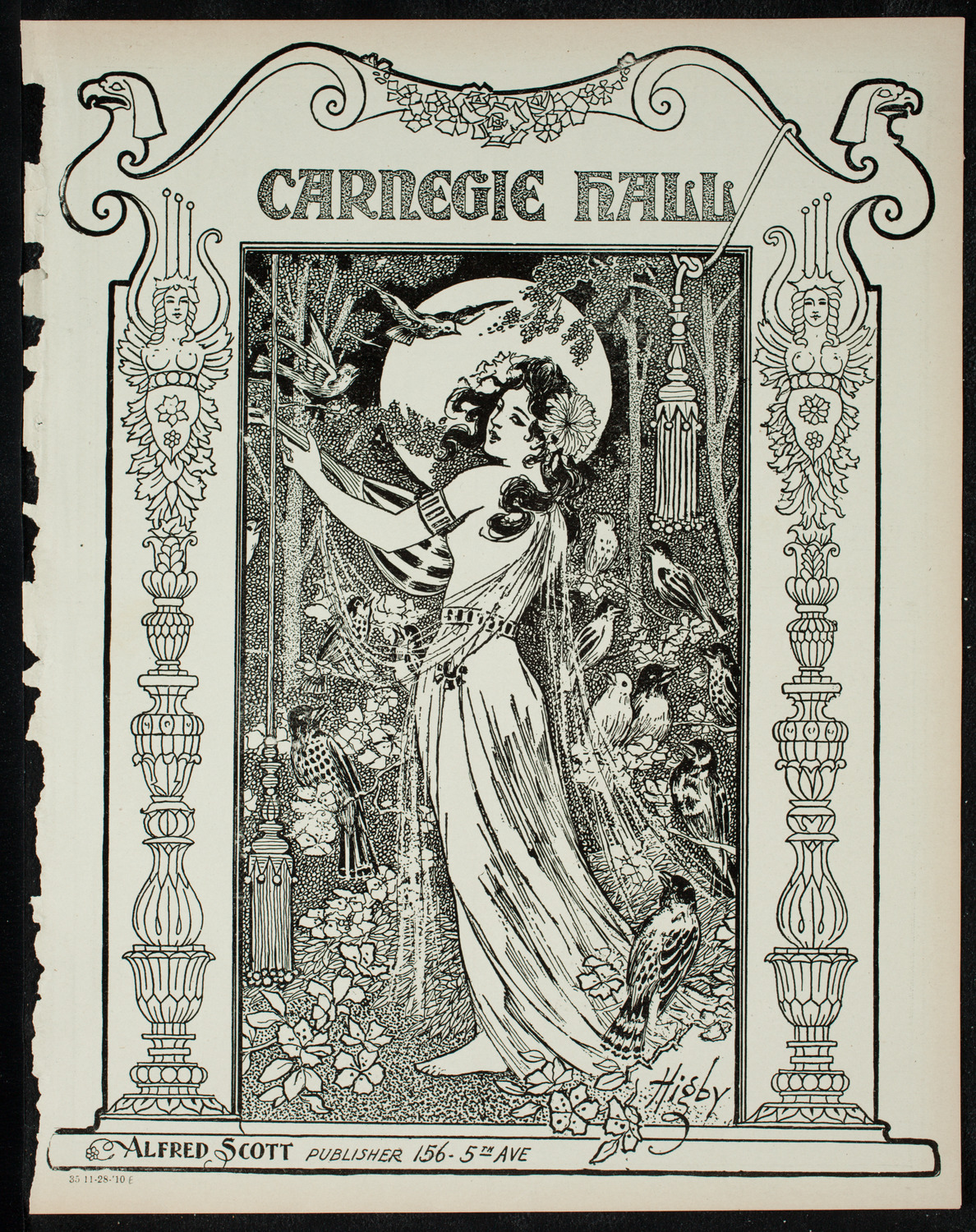 Great Imperial Russian Court Balalaika Orchestra, November 28, 1910, program page 1