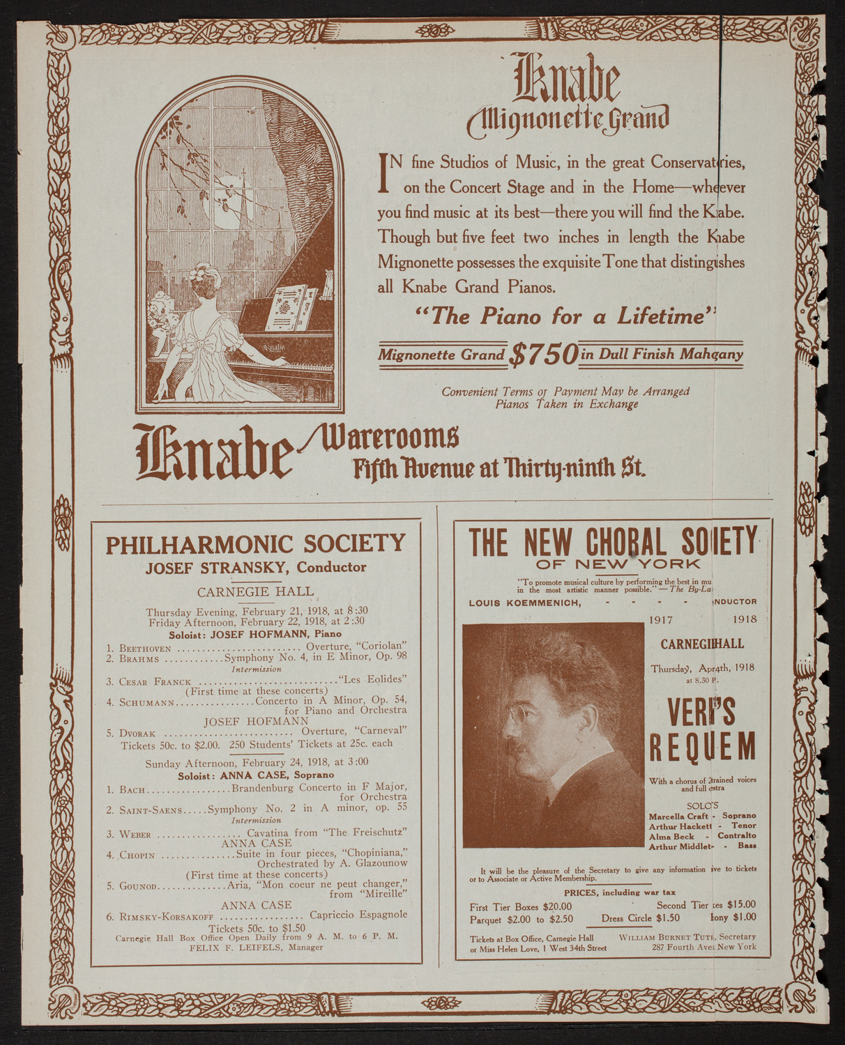 Lecture by Lieutenant Patrick Alva O'Brien, R.F.C, February 17, 1918, program page 12