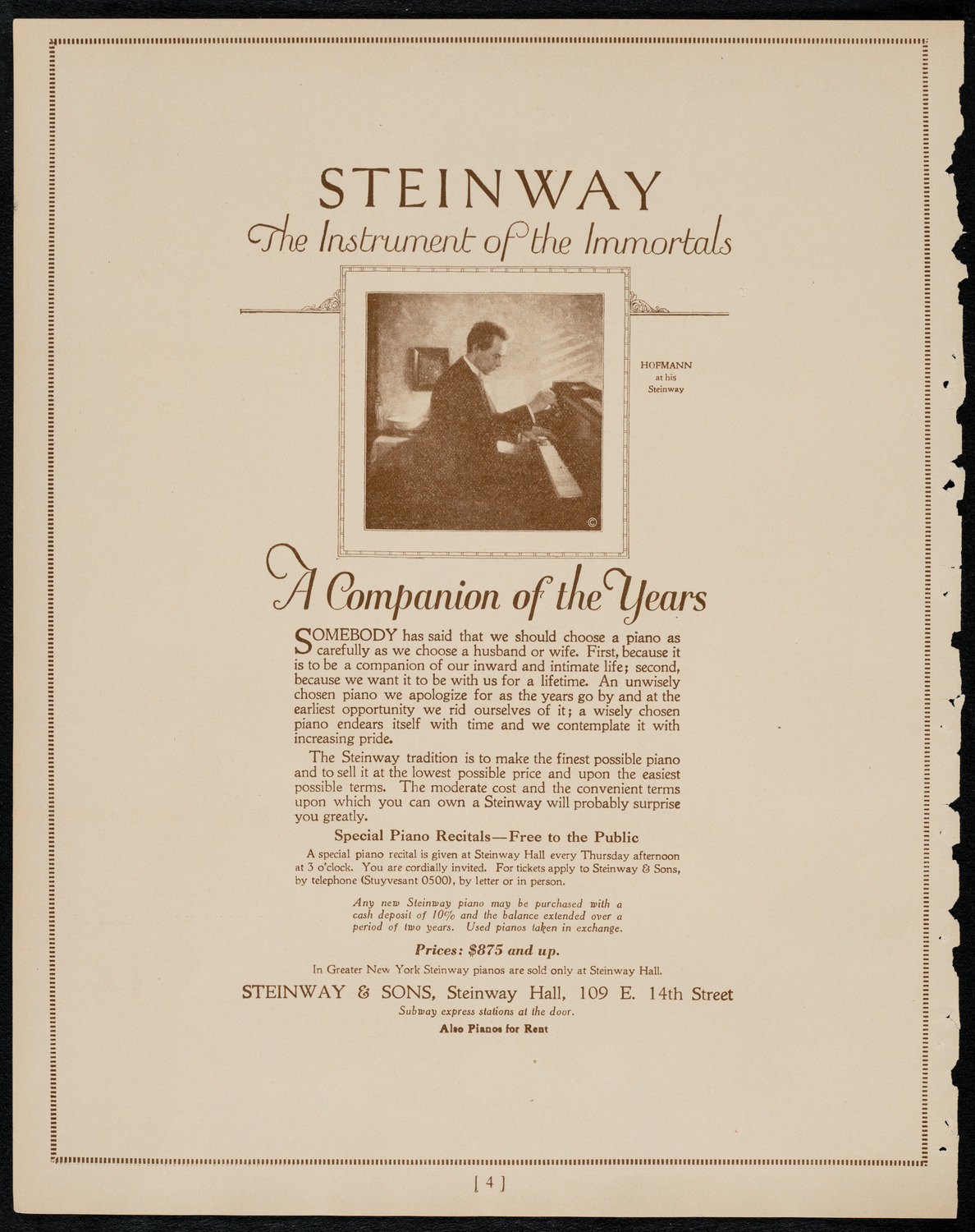 Burton Holmes Travelogue: Venice, February 12, 1922, program page 4