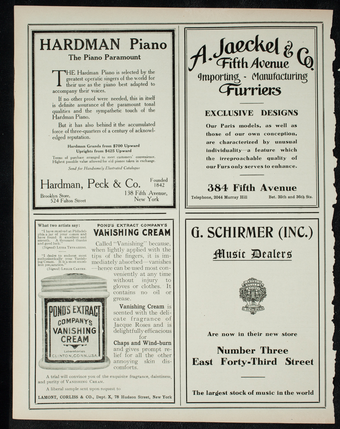 Elmendorf Lecture: Vienna, November 27, 1910, program page 8