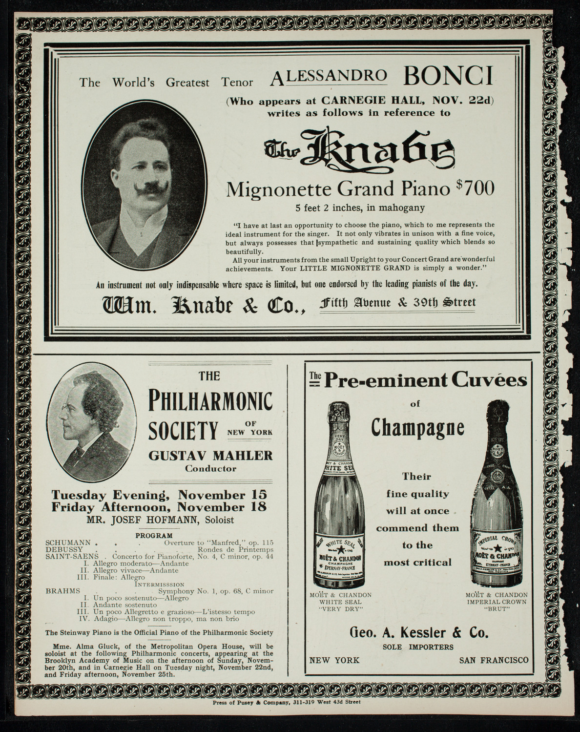 Elmendorf Lecture: London, November 13, 1910, program page 12