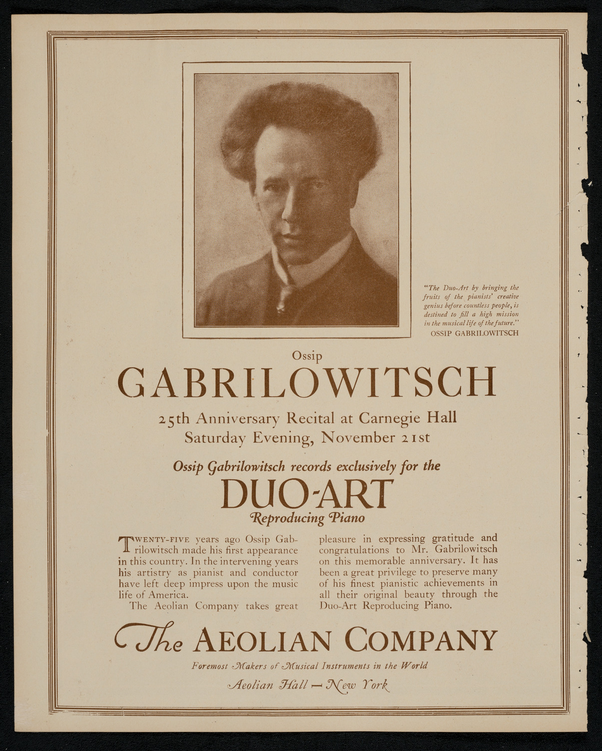 New York Philharmonic, November 20, 1925, program page 2