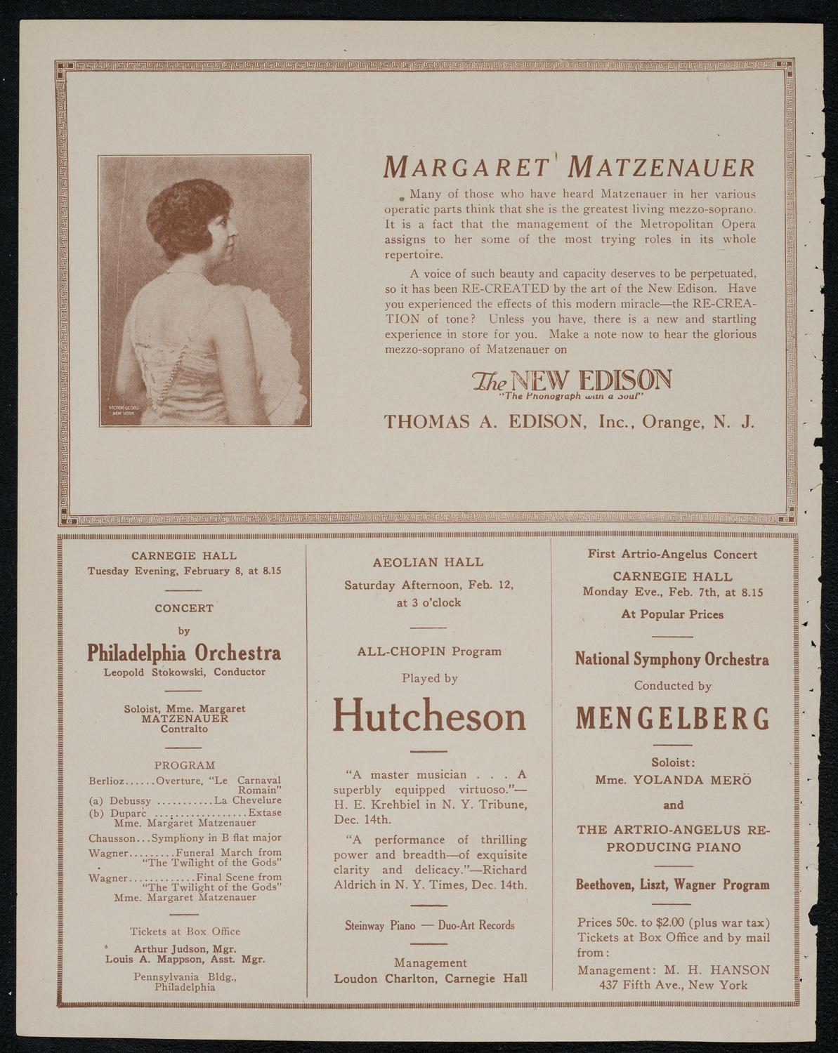 Boston Symphony Orchestra, February 5, 1921, program page 2