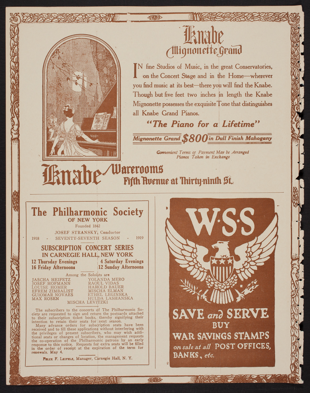 Ossip Gabrilowitsch Orchestral Concert, April 18, 1918, program page 12