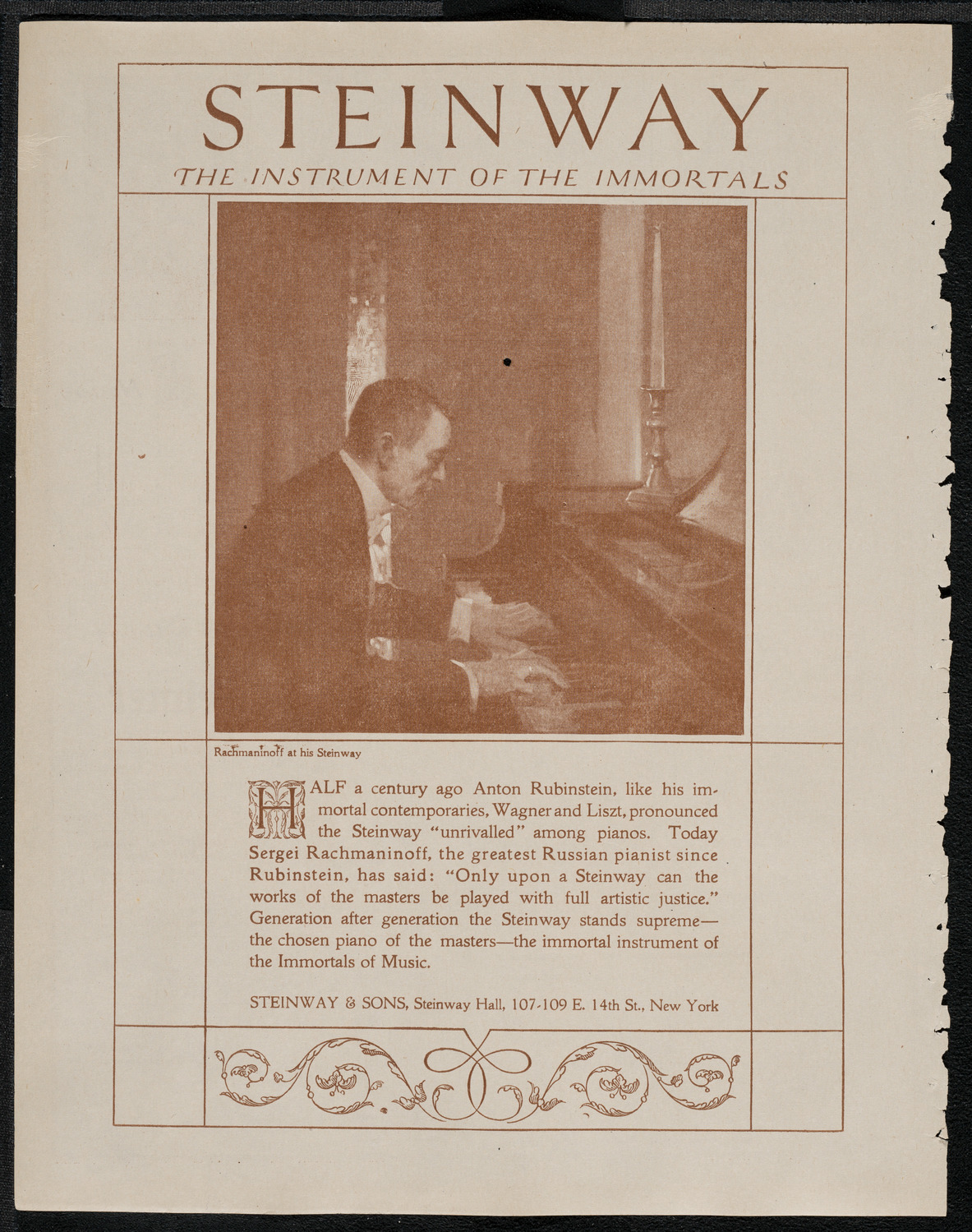 New York Philharmonic, March 4, 1921, program page 4