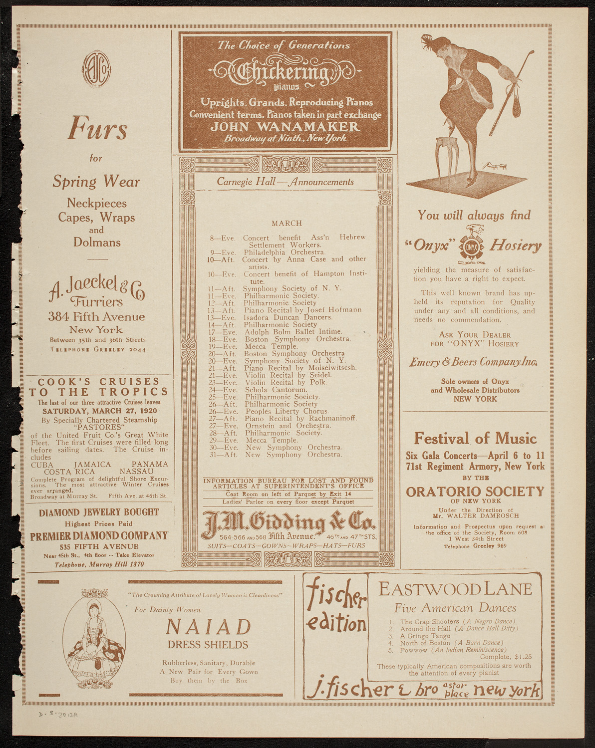 Sascha Culbertson, Violin, March 8, 1920, program page 3