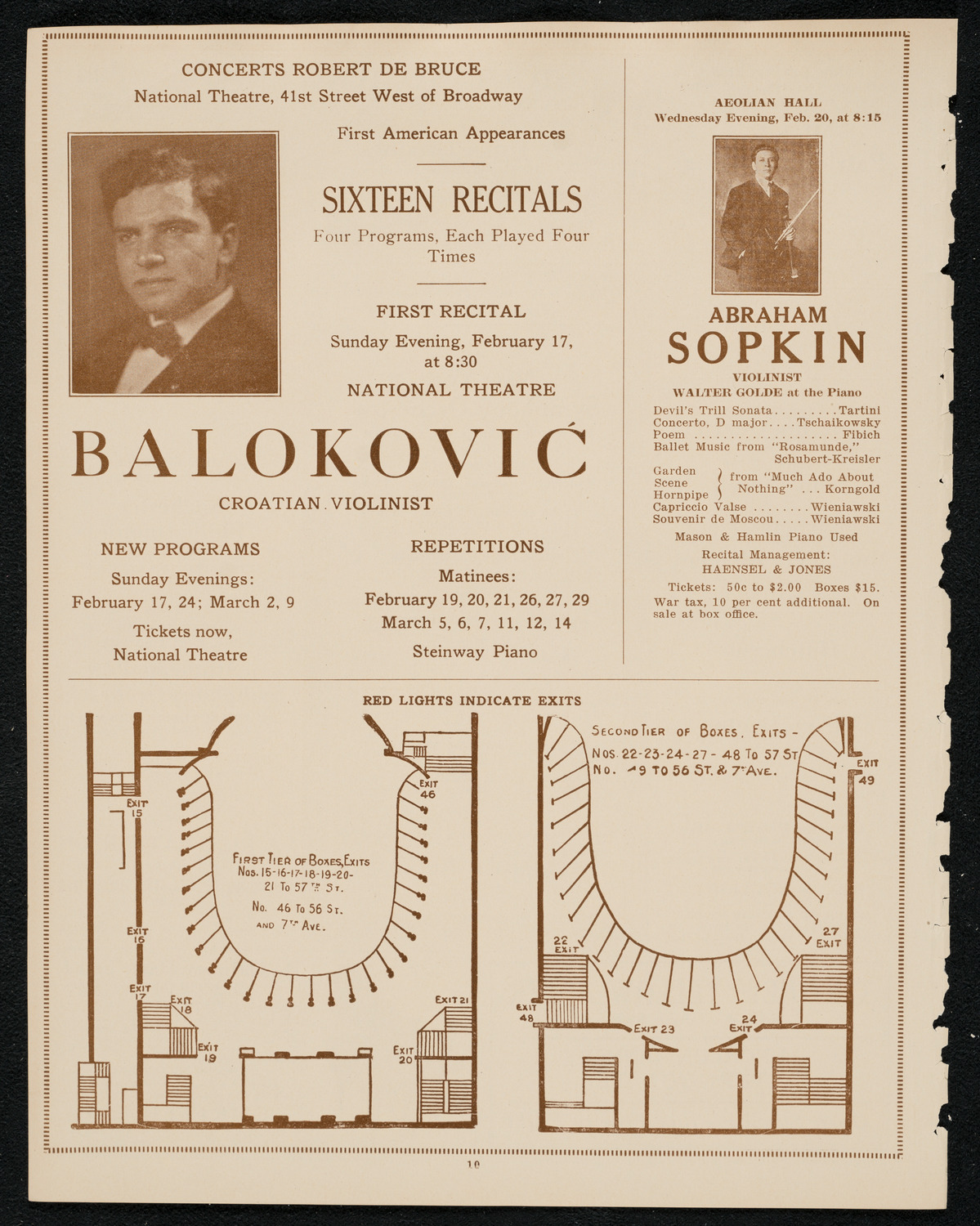 Max Barnett, Piano, February 20, 1924, program page 10