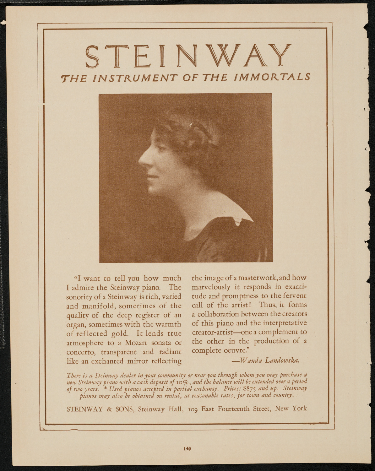 New York Music Week Association Concert, May 8, 1925, program page 4