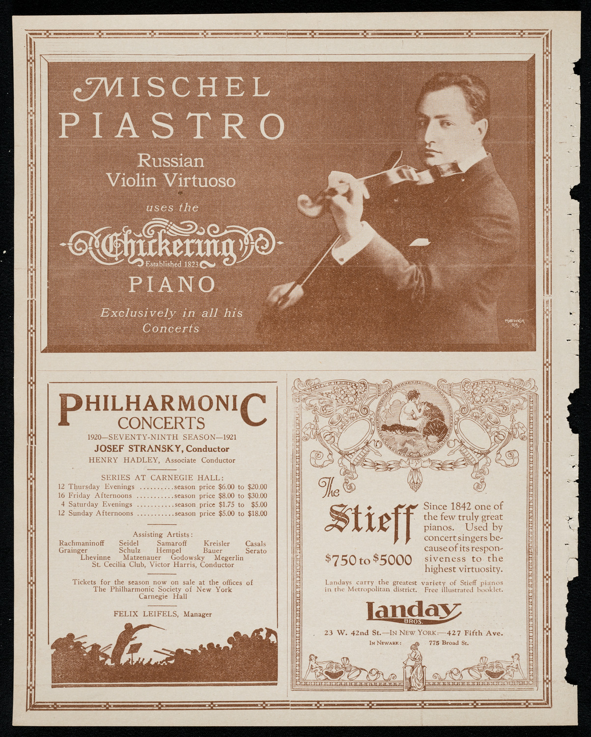 Ervin Nyiregyházi, Piano, October 30, 1920, program page 12
