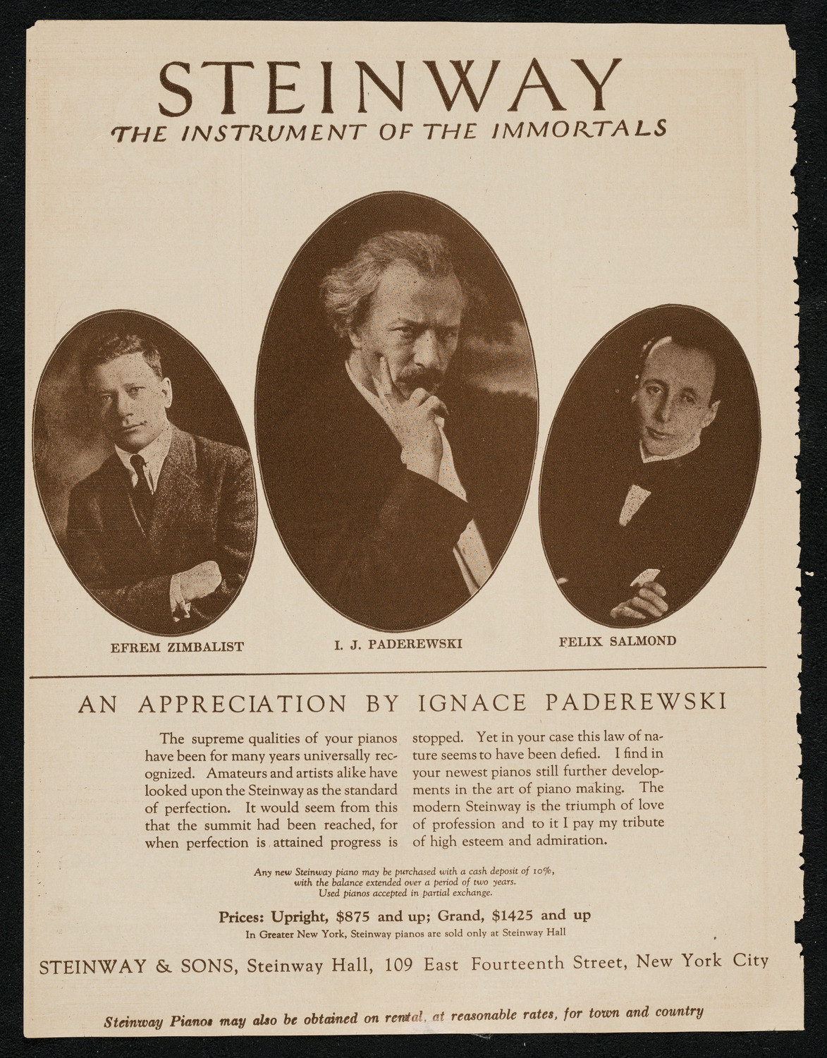 Grand Opera Evening in Honor of the Democratic Convention Women Guests, June 23, 1924, program page 4