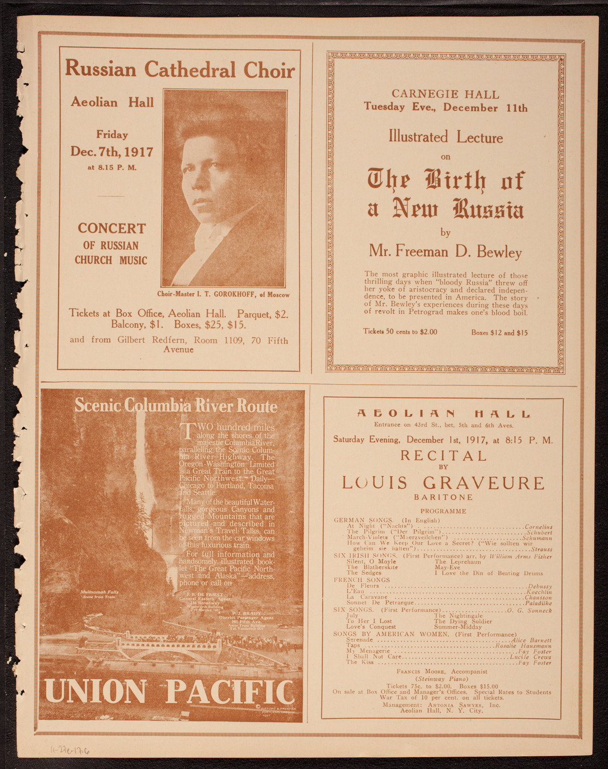 Kitty Cheatham with Orchestra, November 27, 1917, program page 11