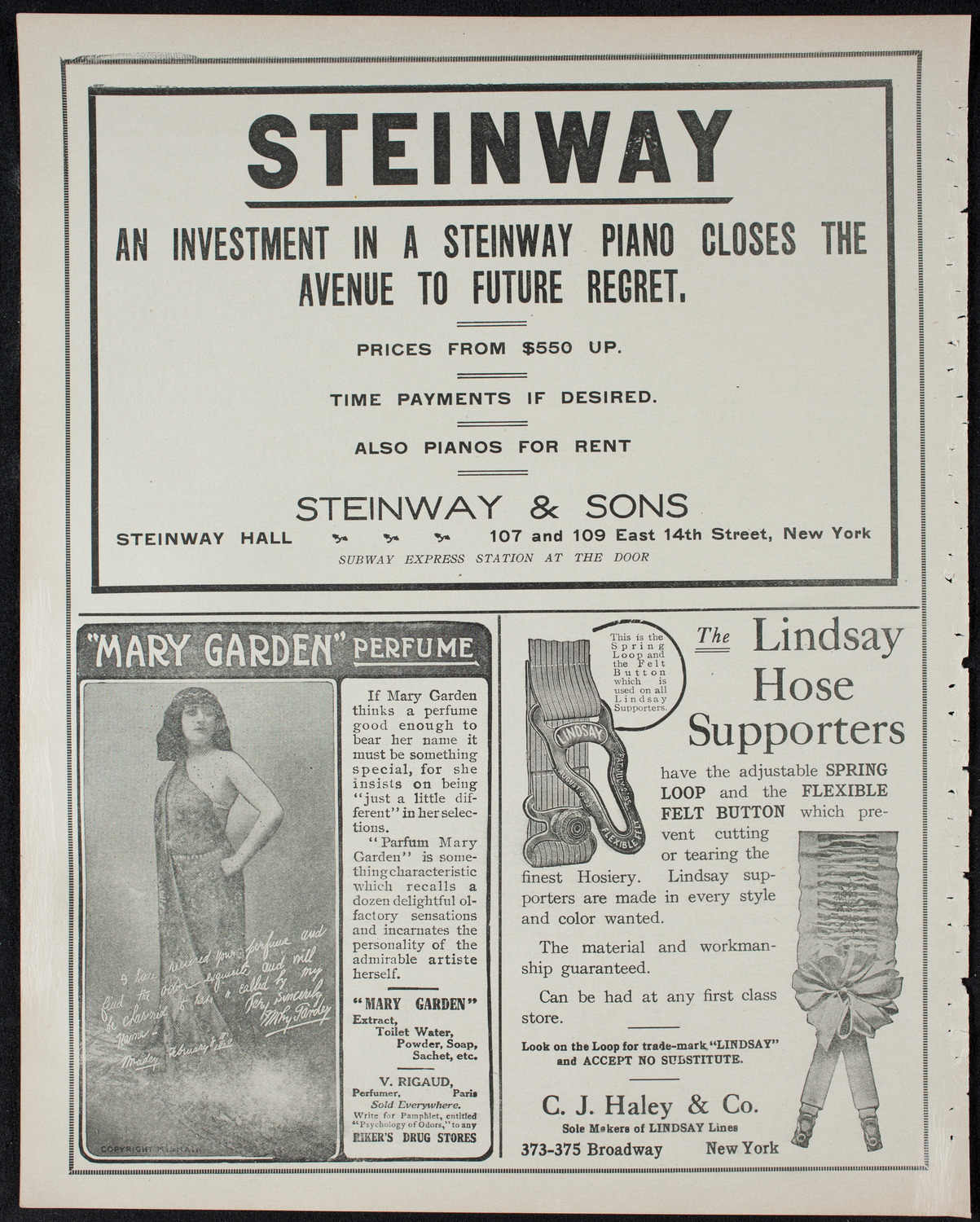 Hans Ellenson with Cornelia Rider Possart and the Volpe Symphony Orchestra, February 22, 1911, program page 4