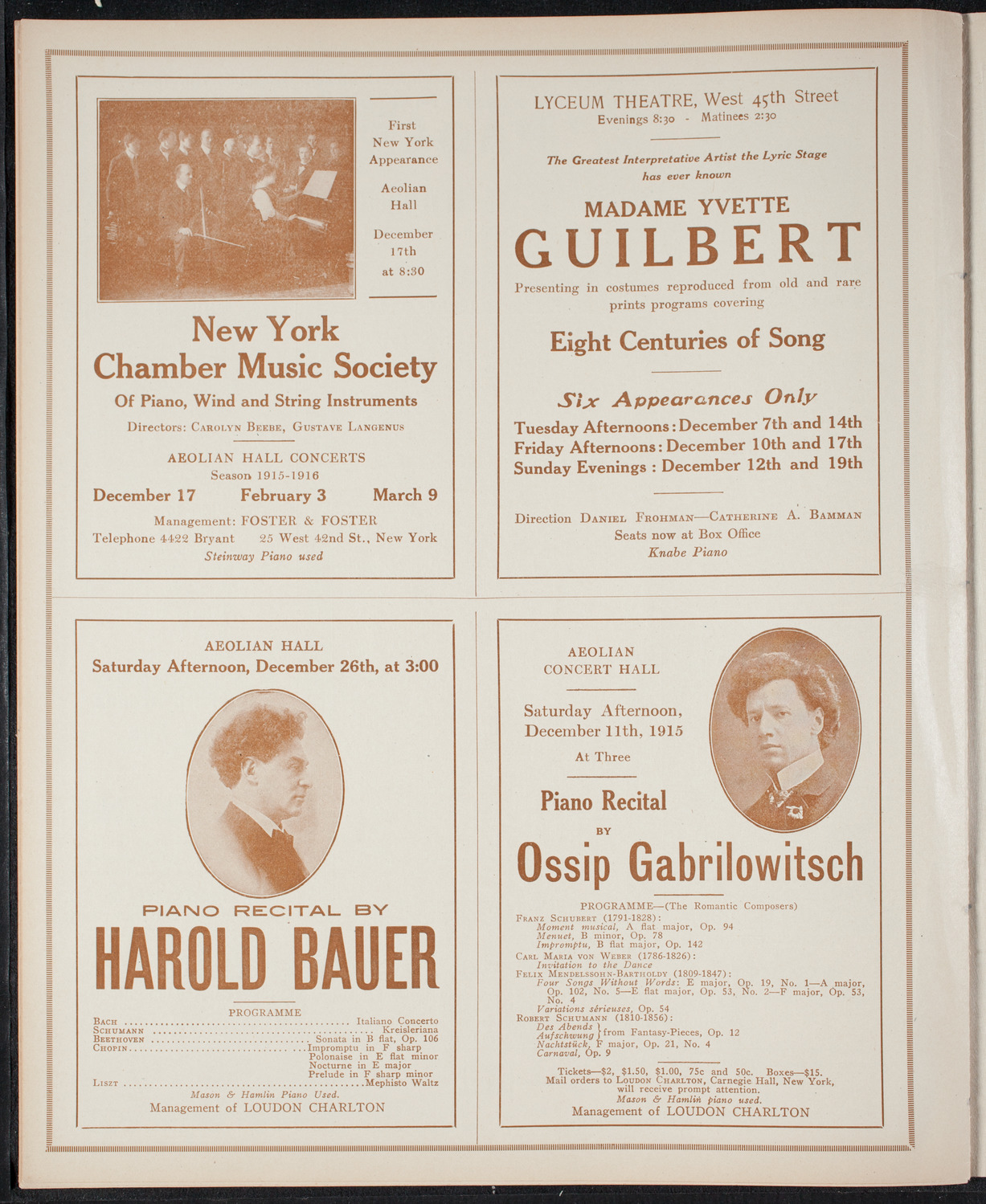 Elmendorf Lecture: Southern Italy and Sicily, December 5, 1915, program page 10