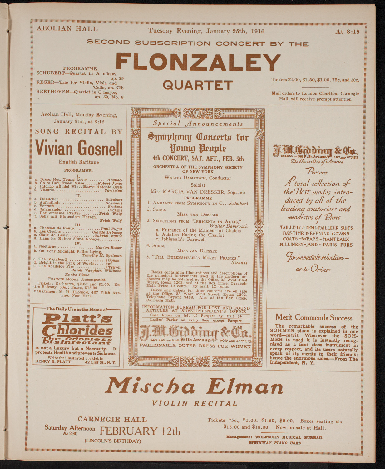 Mass Meeting and Demonstration for Jewish Congress to Demand the Rights of the Jewish People, January 24, 1916, program page 9