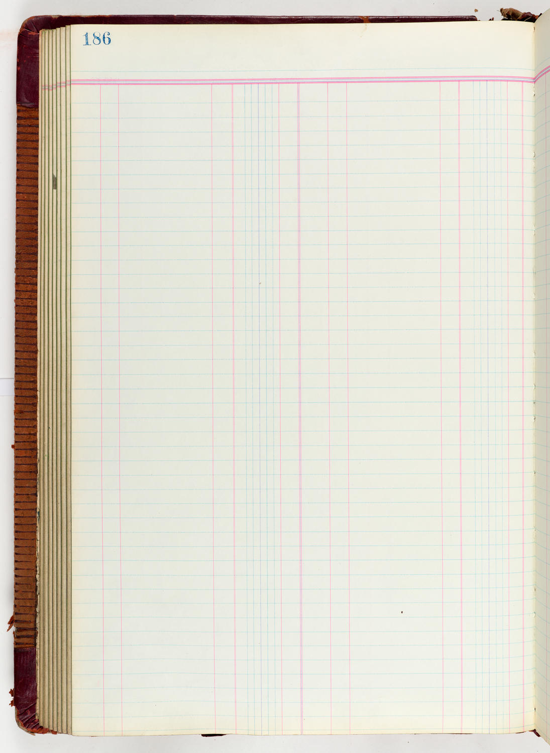 Music Hall Accounting Ledger Journal, volume 6, page 186