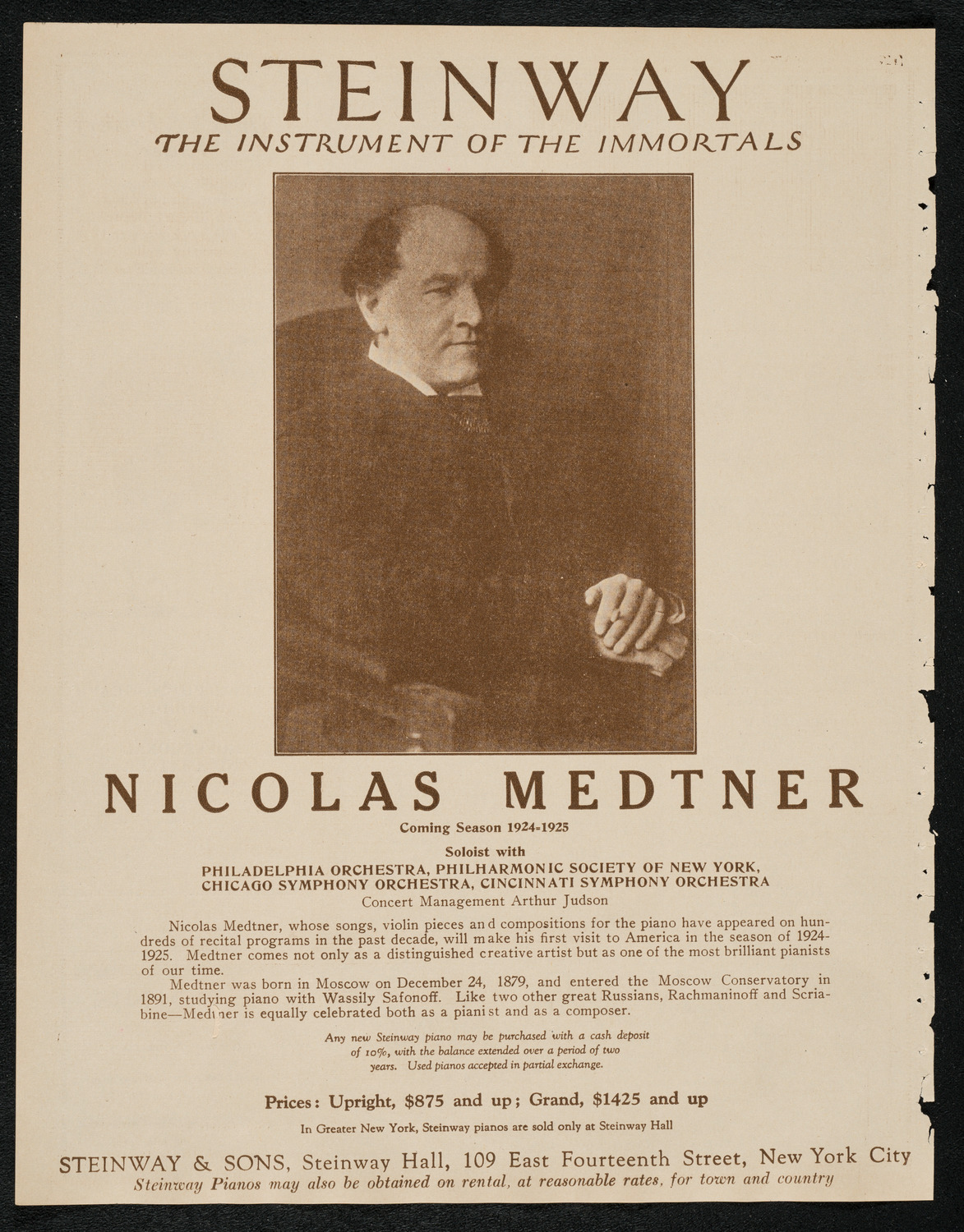 Maximilian Pilzer, Violin, assisted by Deborah Pilzer, Mezzo-Soprano, April 20, 1924, program page 4