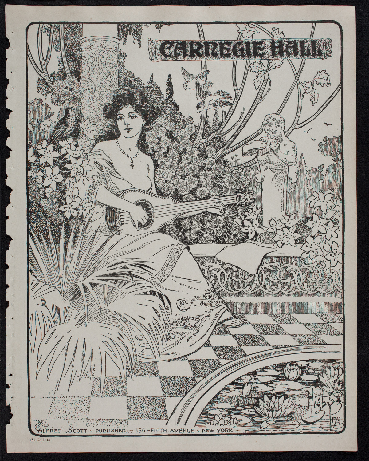 MacDowell Chorus with the New York Philharmonic, February 12, 1912, program page 1