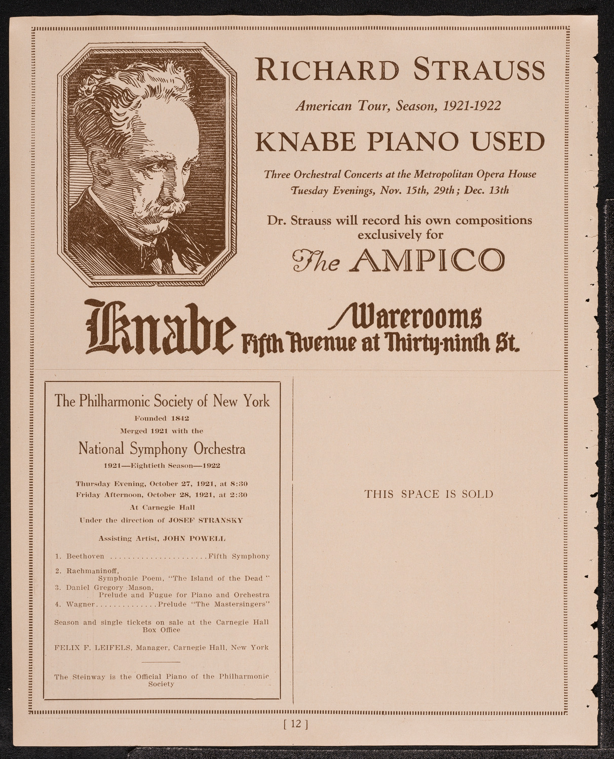 Luella Meluis, Soprano, October 25, 1921, program page 12