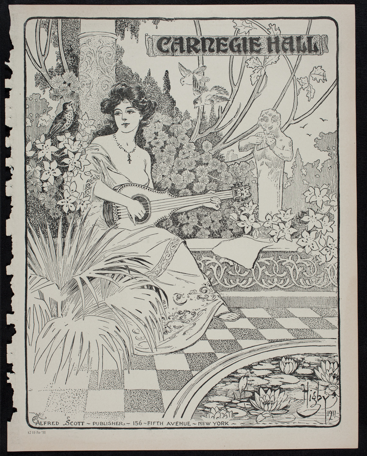 New York Philharmonic, November 5, 1911, program page 1