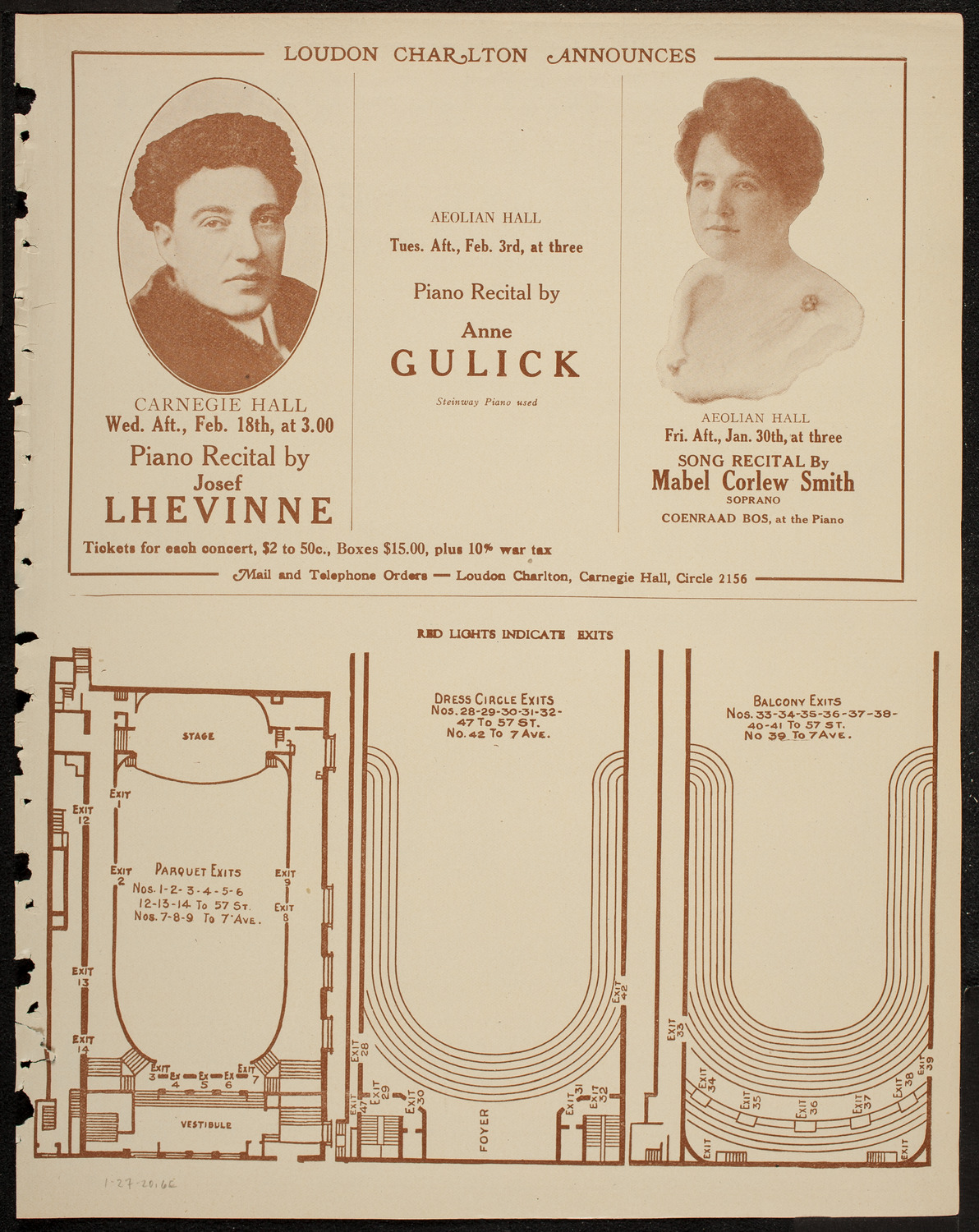 Baroness Leja de Torinoff, Soprano, January 27, 1920, program page 11