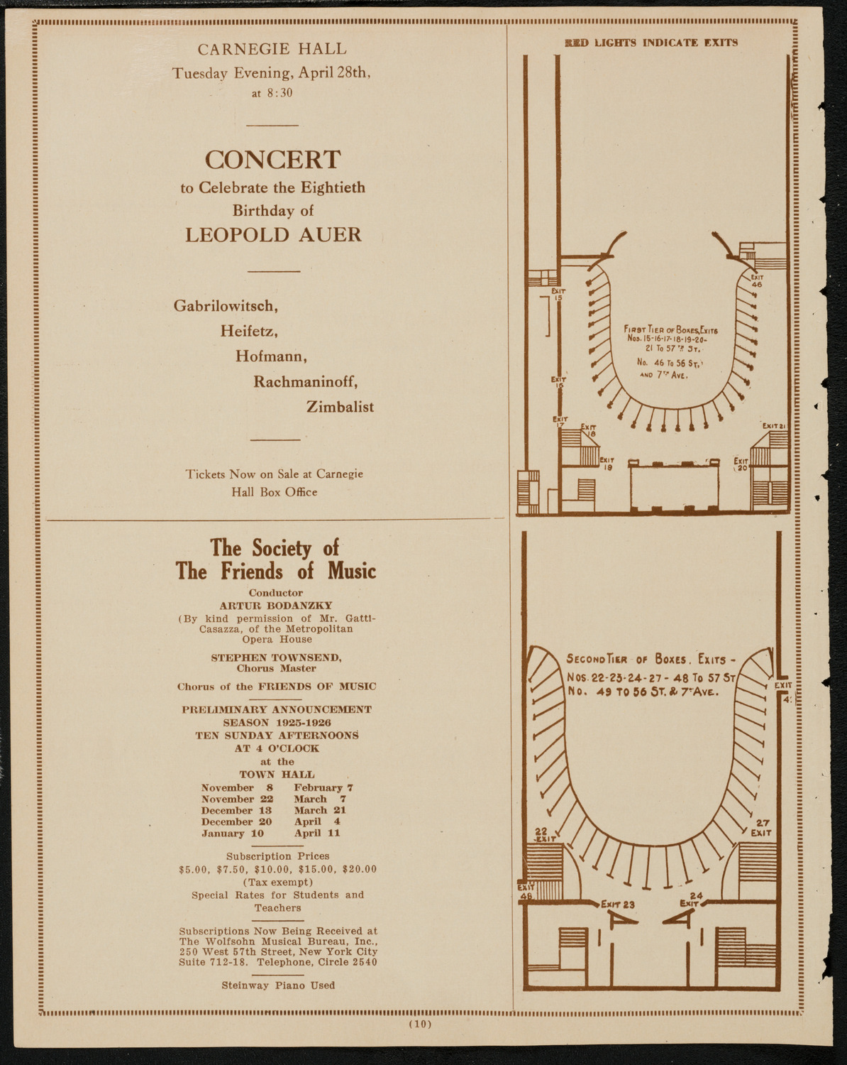 Harvard Glee Club, April 18, 1925, program page 10