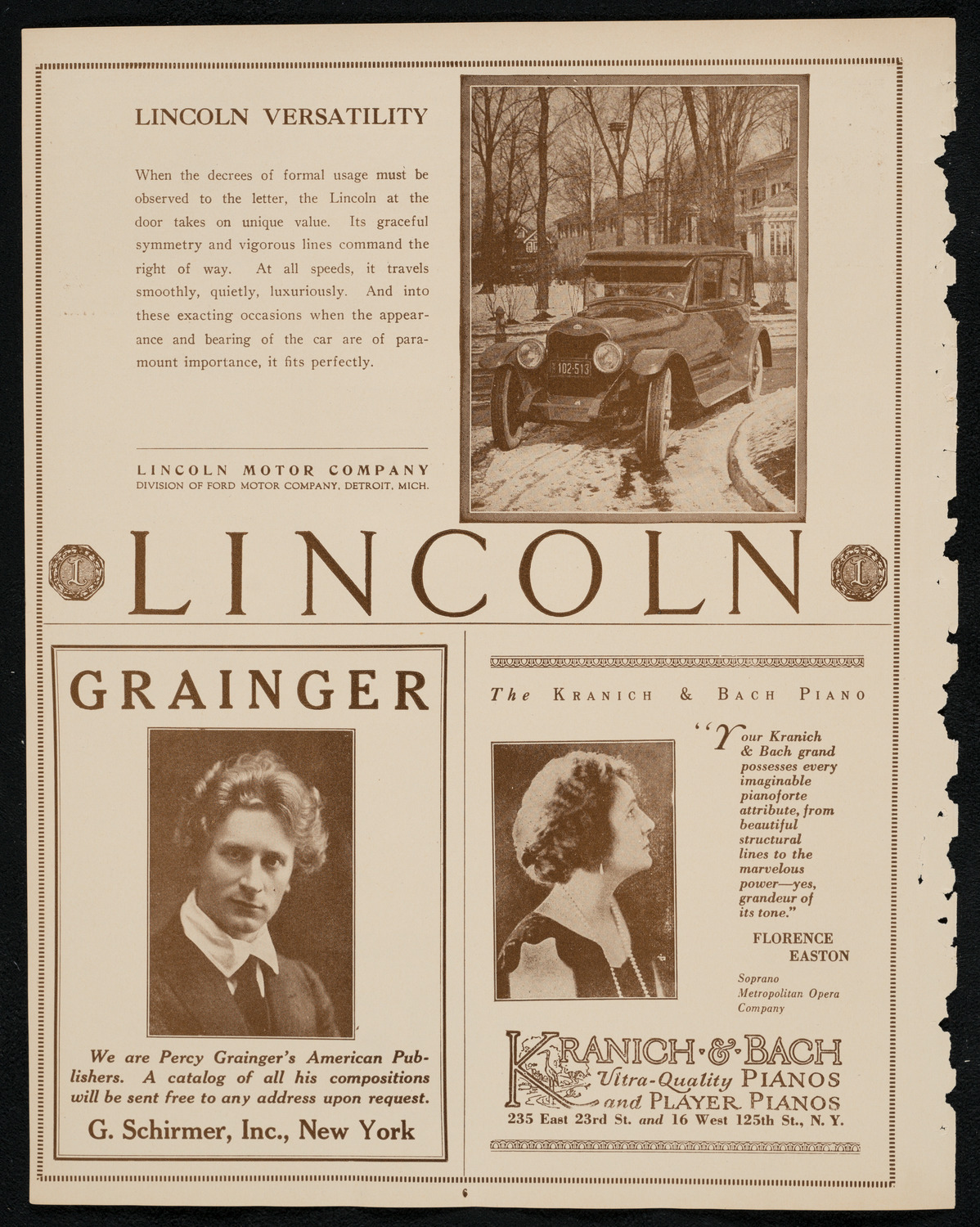 New York Philharmonic, January 24, 1924, program page 6