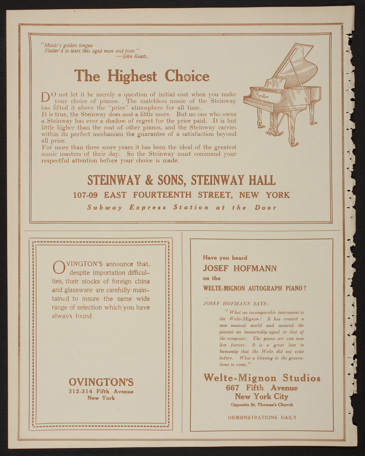 Musical Art Society of New York, March 19, 1918, program page 4