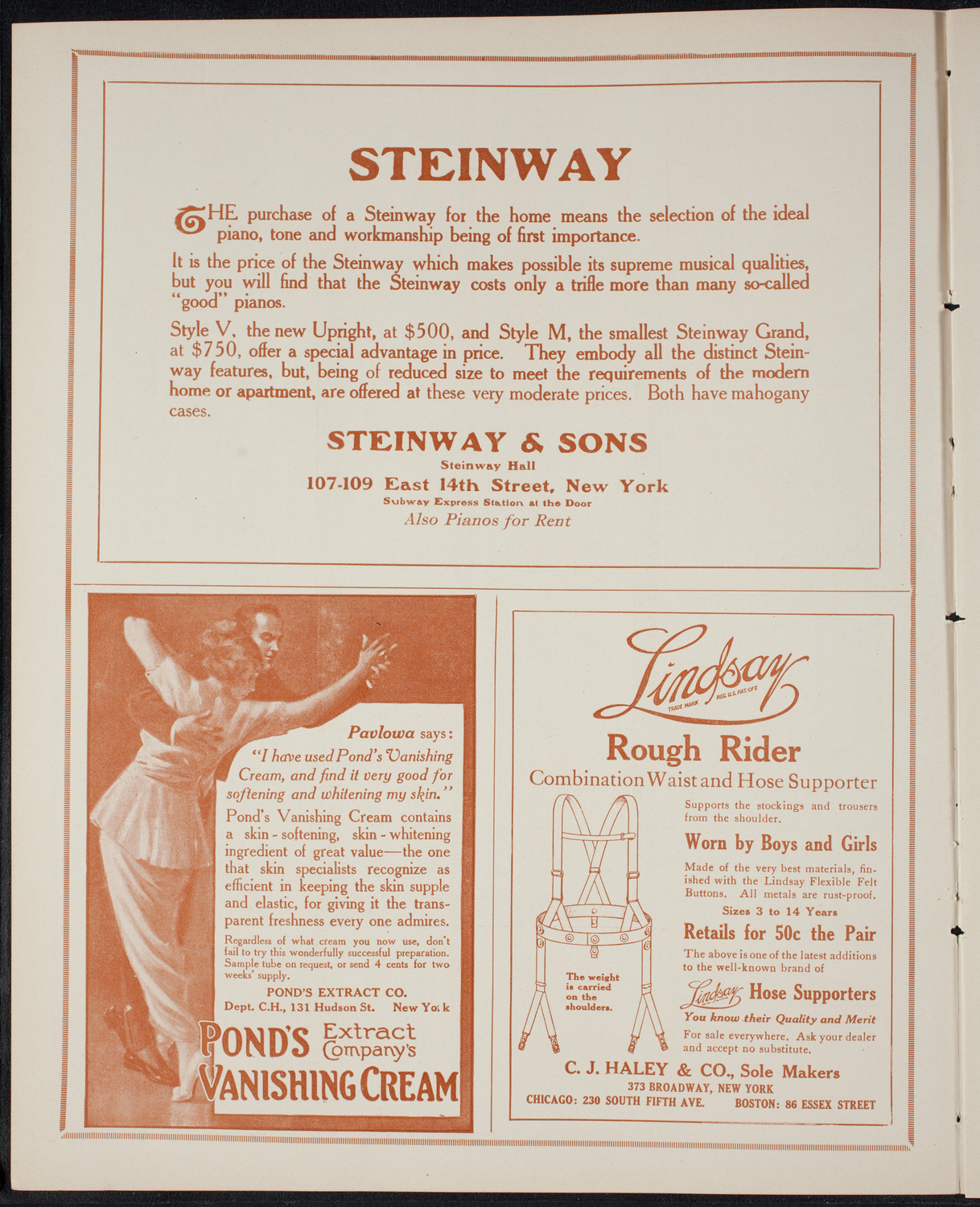 New York Philharmonic, March 21, 1915, program page 4