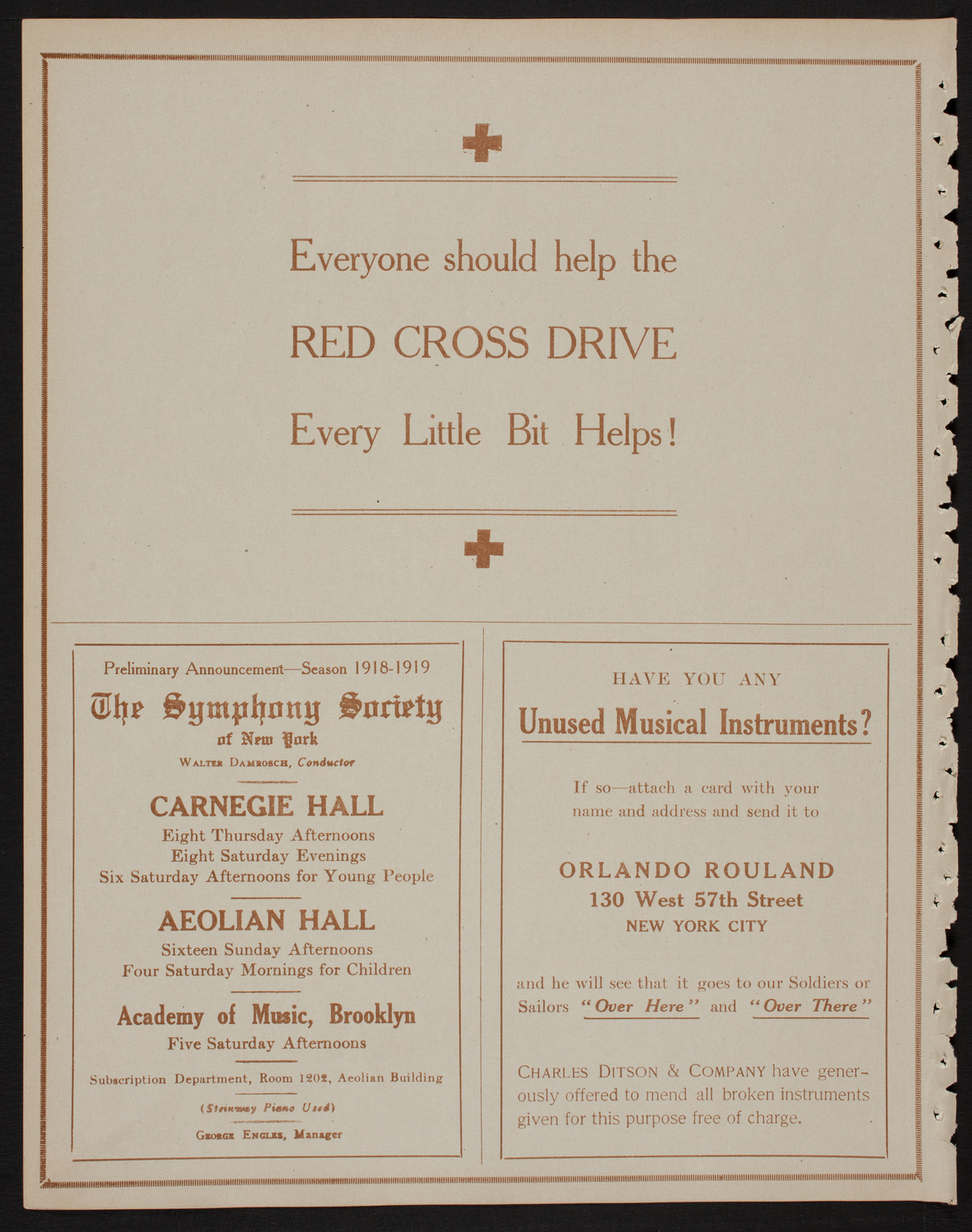 Benefit: Greek-American Institute of New York, May 21, 1918, program page 8