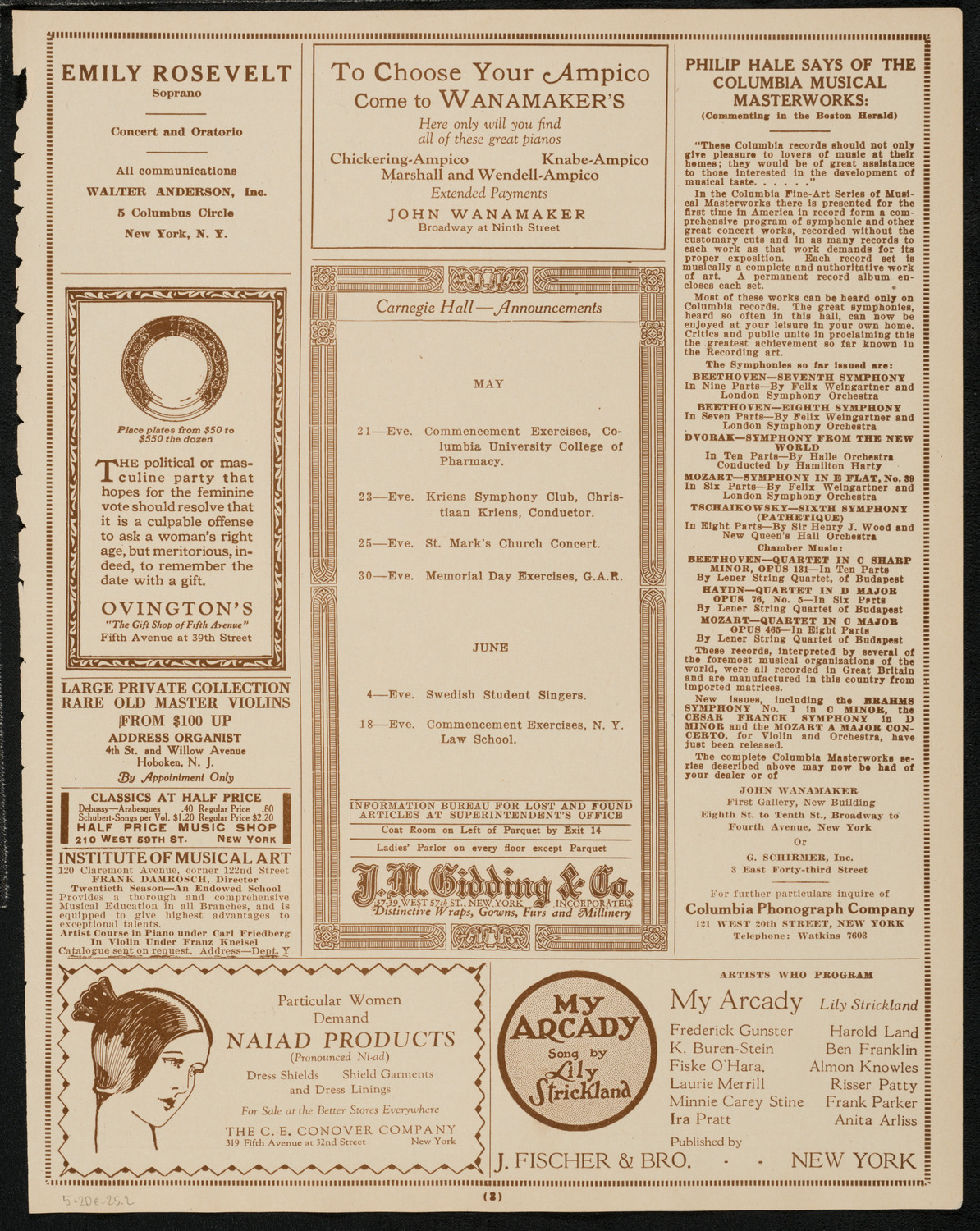 Louise Baylis Dancers, May 20, 1925, program page 3