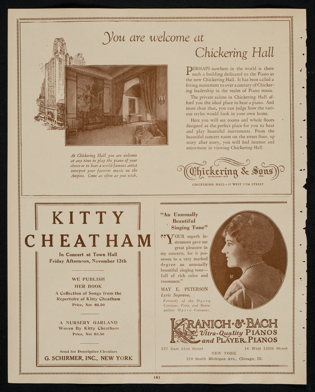 New York Philharmonic, November 12, 1925, program page 6