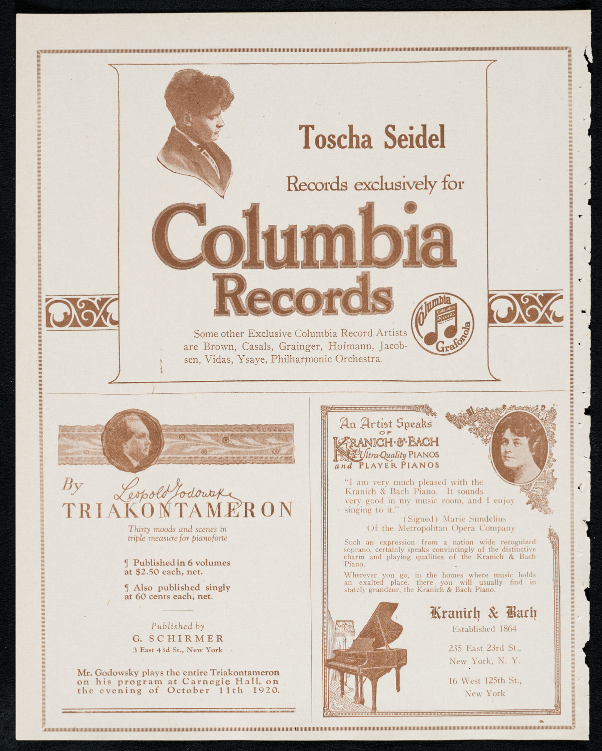 New York Philharmonic, November 18, 1920, program page 6