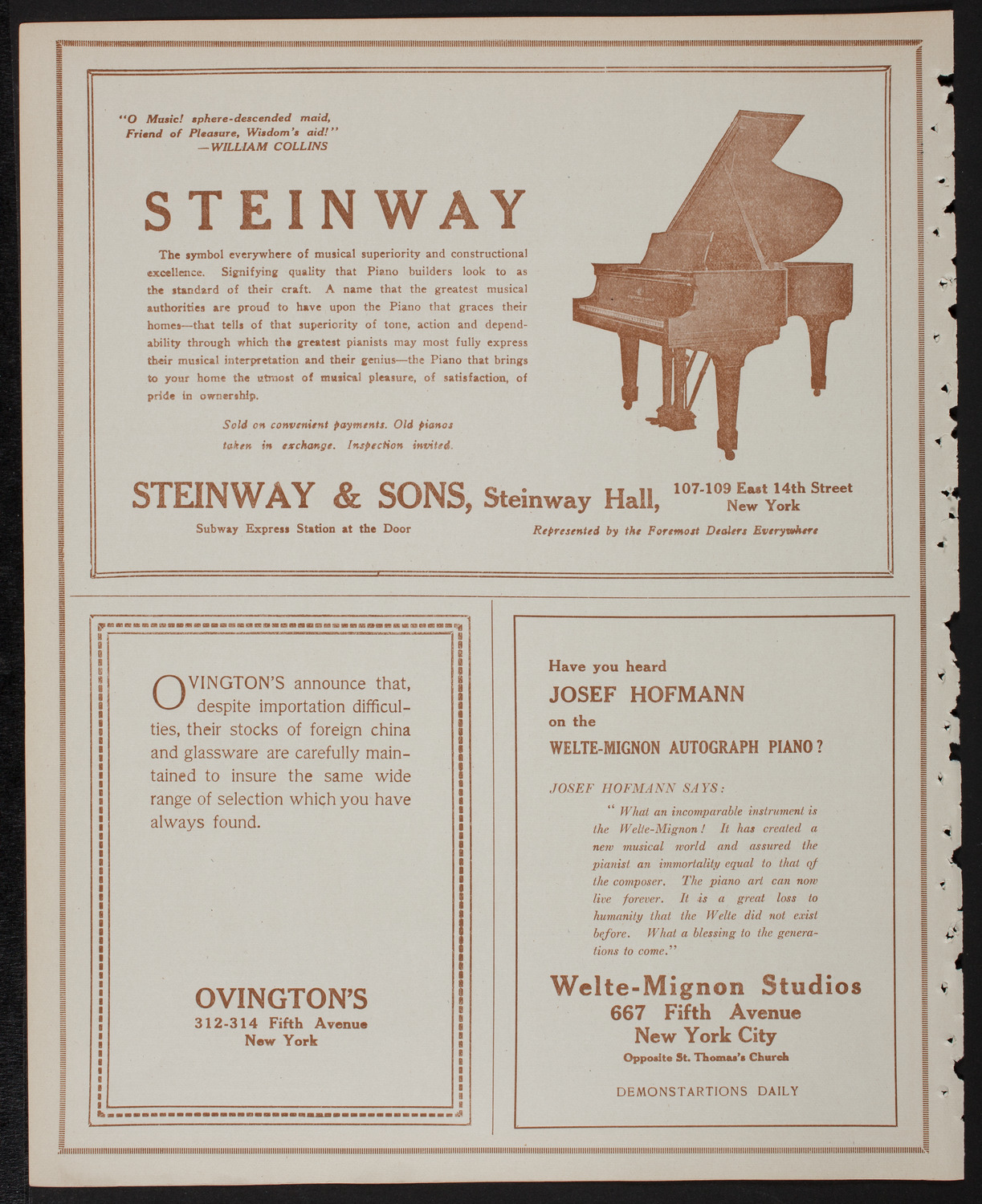 New York Philharmonic, February 3, 1918, program page 4