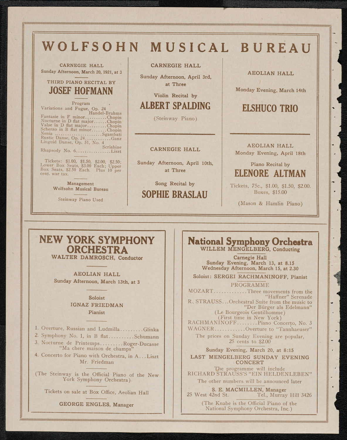 Vestoff-Serova Russian School of Dancing, March 12, 1921, program page 8