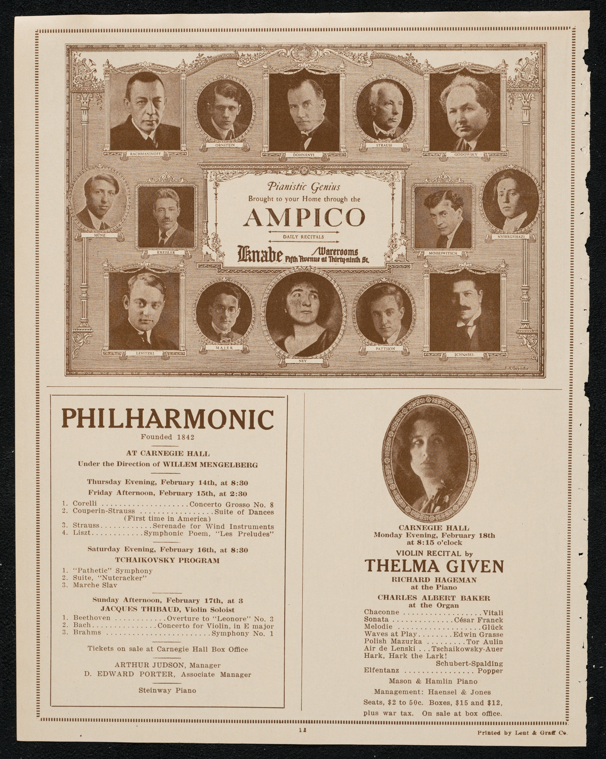 State Symphony Orchestra of New York, February 13, 1924, program page 12