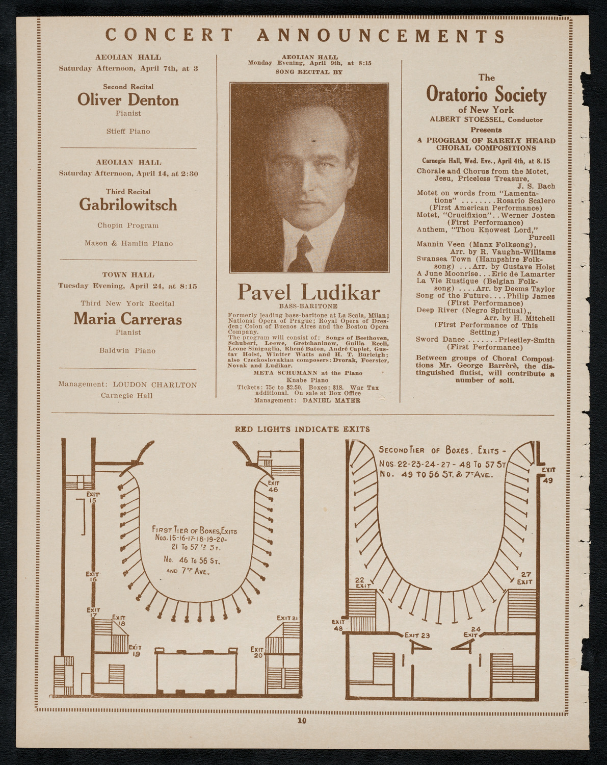New York Philharmonic, March 29, 1923, program page 10